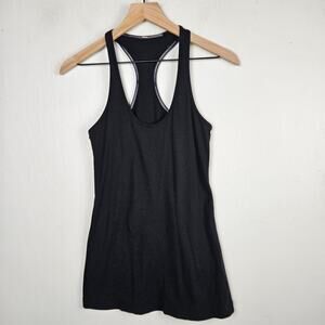 Lululemon Cool Racerback Classic Tank Top 6? Solid Black‎